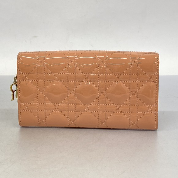 Christian Dior Cannage Long Wallet Enamel Pink - Picture 12 of 12
